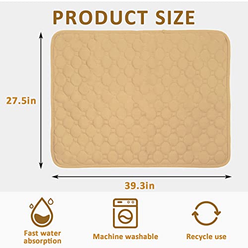 Fhiny 2 PCS Guinea Pig Cage Liner, 39'' x 27'' Reusable Guinea Pig Bedding Washable Small Animal Pee Pads Waterproof Cage Liners for Guinea Pigs Rabbits Ferrets Chinchillas Hedgehogs