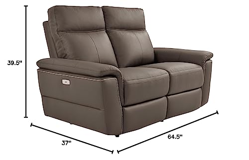 Lexicon Belridge Power Double Reclining Loveseat, Raisin