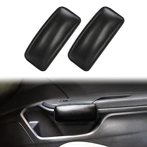 TOMALL 2pcs Car Knee Cushion Soft Leather Auto Center Console Knee Leg for Foot Knee Pain Relief Universal Knee Elbow Pads for Car Central Control Door (Black)