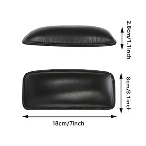 TOMALL 2pcs Car Knee Cushion Soft Leather Auto Center Console Knee Leg for Foot Knee Pain Relief Universal Knee Elbow Pads for Car Central Control Door (Black)