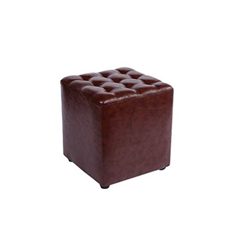 SJYDQ Leather Footstool, Stylish Sofa, Home Creative Wood, Simple and Modern Sofa Stool