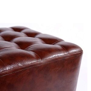 SJYDQ Leather Footstool, Stylish Sofa, Home Creative Wood, Simple and Modern Sofa Stool