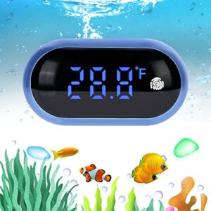 aquarium thermometer digital - fish tank thermometer, led fish tank thermometer with touch screen, digital fish tank thermometer with high precision sensor for glass containers, turtle tank, aquariums