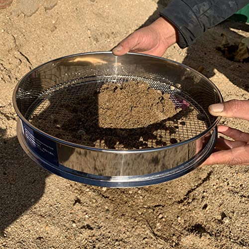 Soil Sifter 12" (1/4”Mesh Screen)-Sieve for Sand Rocks Dirt Compost