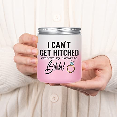 GSPY Candles, Bridesmaid Proposal Gifts, Funny Bridesmaid Gifts - Bridesmaid Candle Gift - I Can’t Get Hitched Without - Maid of Honor Proposal Gifts, Matron of Honor Gifts, Bridesmaids Gifts