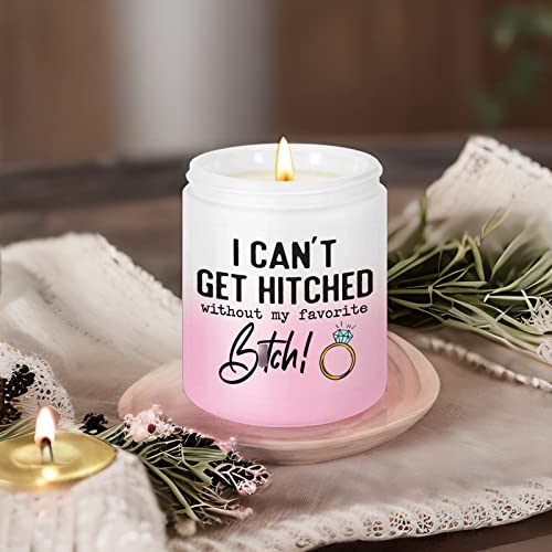 GSPY Candles, Bridesmaid Proposal Gifts, Funny Bridesmaid Gifts - Bridesmaid Candle Gift - I Can’t Get Hitched Without - Maid of Honor Proposal Gifts, Matron of Honor Gifts, Bridesmaids Gifts