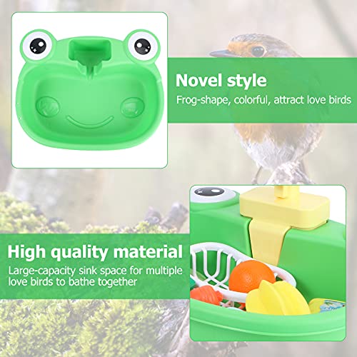 iplusmile 1 Set Grey Multifunctional Brids Automatic Play Pratical Medium Parrots with Supplies Budgie Sink Shower Accessory Toy Accessories Bath Small Toys Cockatiel Parrot Parakeet of