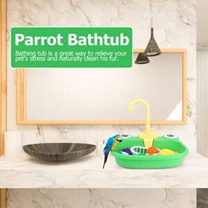 iplusmile 1 Set Grey Multifunctional Brids Automatic Play Pratical Medium Parrots with Supplies Budgie Sink Shower Accessory Toy Accessories Bath Small Toys Cockatiel Parrot Parakeet of