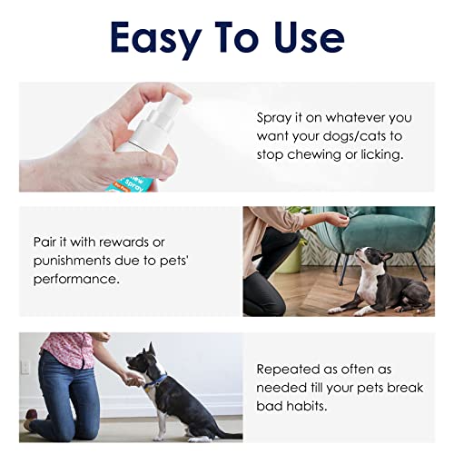 Feulover Bitter Apple Spray for Dogs to Stop Chewing, No Chew Spray for Dogs, Pet Corrector Spray for Dogs&Cats, Stop Chewing Licking and Biting, Nontoxic