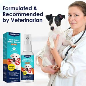 Feulover Bitter Apple Spray for Dogs to Stop Chewing, No Chew Spray for Dogs, Pet Corrector Spray for Dogs&Cats, Stop Chewing Licking and Biting, Nontoxic