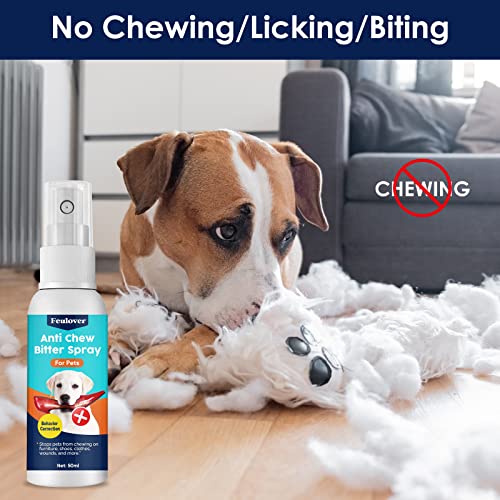 Feulover Bitter Apple Spray for Dogs to Stop Chewing, No Chew Spray for Dogs, Pet Corrector Spray for Dogs&Cats, Stop Chewing Licking and Biting, Nontoxic