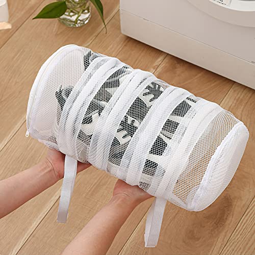 DIKACA Dry for Mesh Organization Cloth Bags Zipper Running Bras Washing Drying Cleaner Pouch Socks Sneaker Lazy White Clothes Machine Storage Wash Bag: Shoes Reusable Organizer Washer