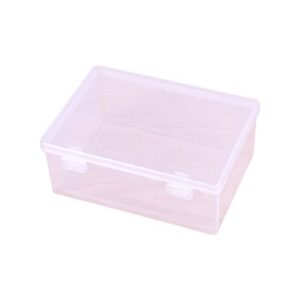 yungluner jewelry storage box practical clear storage box with lid small storage-bins transparent storage container - hanging organizer rack shelf bedside for office home (m)