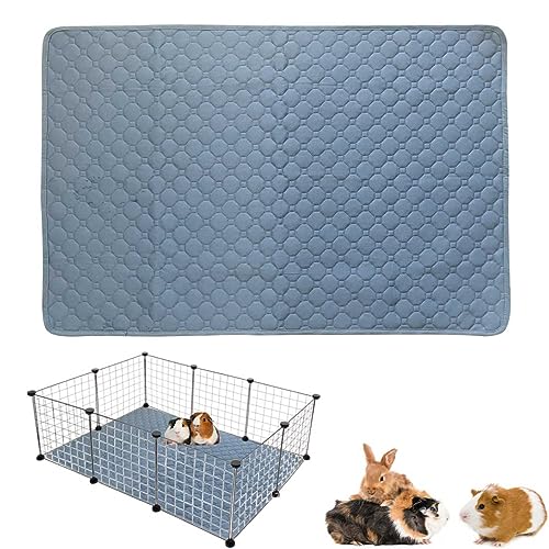 Guinea Pig Cage Liners,Washable Guinea Pig Pee Pads Fleece Cage Liners,Waterproof Reusable Guinea Pig Pee Pad and Super Absorbent Pee Pad for Small Animals (40 x 28 Inch)