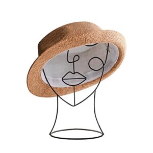 fm2018xsl metal wire statue ladies hat rack stand hat holder hat organizer, housewarming gifts for home desk decorations(no hat)