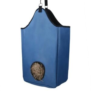 tnbueno horse hay bag with metal snap fastener, hay bag feeder sack storage bag for horse cow goats donkey cattle rabbit