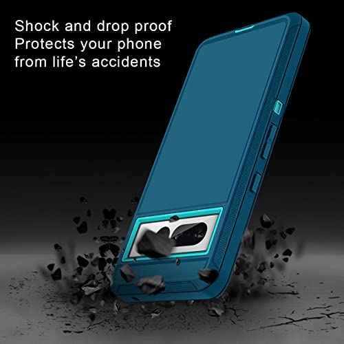 I-HONVA for Google Pixel 7 Pro Case Shockproof Dust/Drop Proof 3-Layer Full Body Protection [Without Screen Protector] Rugged Heavy Duty Durable Cover Case for Google Pixel 7 Pro 6.7 inch,Turquoise