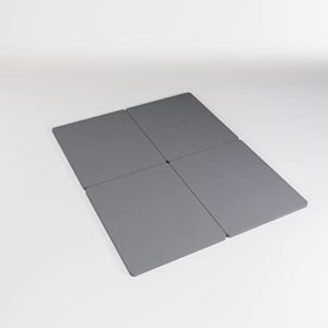 nutan, 1.5-inch mattress/bed support, king split fully assembled bunkie board, gray