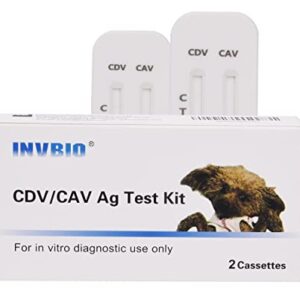 INVBIO CDV Test for Dogs/CAV Ag Test Kit Combo for Dogs, Canine Distemper/Adeno Test Kit 2-in-1 for Dogs-2 Pack