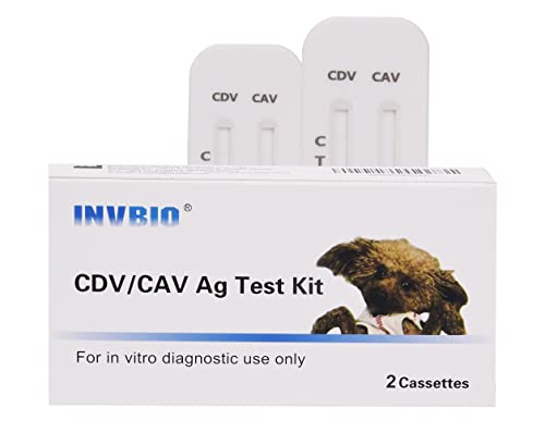 INVBIO CDV Test for Dogs/CAV Ag Test Kit Combo for Dogs, Canine Distemper/Adeno Test Kit 2-in-1 for Dogs-2 Pack