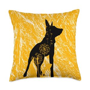 Belgian Malinois Animal Dog Owner Gifts Owner Animal Dandelion Dog Lover Belgian Malinois Throw Pillow, 18x18, Multicolor