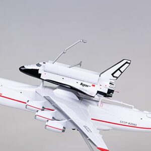 1:200 An-225 Carrying with Spaceshuttle BURAN Resin Aircraft Model Toy 17 inch Display Model Plane for Collection