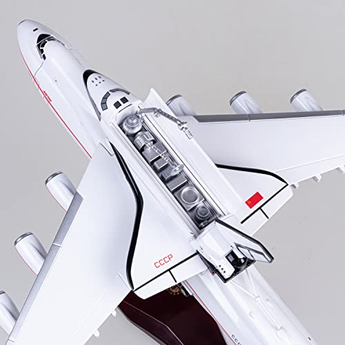 1:200 An-225 Carrying with Spaceshuttle BURAN Resin Aircraft Model Toy 17 inch Display Model Plane for Collection