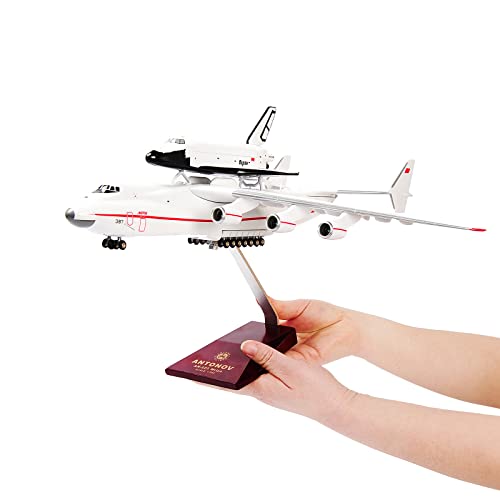 1:200 An-225 Carrying with Spaceshuttle BURAN Resin Aircraft Model Toy 17 inch Display Model Plane for Collection