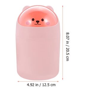 Cabilock Slim Desk Slim Desk Desktop Mini Trash Can with Lid Wastebasket Small Tabletop Paper Garbage Rubbish Bin with Lids Countertop Trash Container for Home Office Car Trash Cans Car Trash Cans