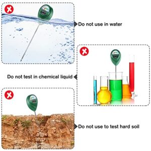 4 Packs Soil Moisture Sensor Meter Set, Outdoor Soil Meter for Plant Test, Water Monitor Indicator for Indoor Gardening, Soil Pot Plants Humidity Tester Kit for Yard, Lawn, Farm, No Batteries Required