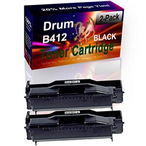 2-pack compatible drum unit drum b412 use for oki b411 b412 b431 b512 mb461 mb471 mb491 mb472 mb492 mb562 printer series(black)