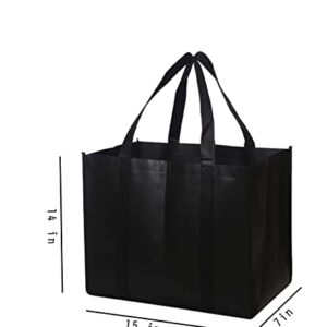 General purpose tote bags Reusable plastic groceries bags (3bags) | heavy duty foldable tote |grocery shopping | bulk bags with large handles | tote bag for travel, parties