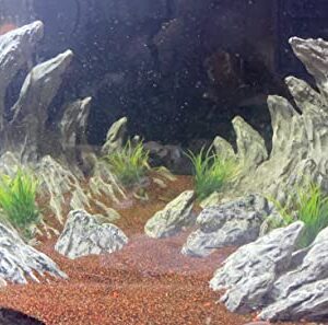 AWXZOM “Soul Valley” Aquarium Ornaments 2～5 Gallon Aquarium Decoration Model Kits, Include 7 pcs Resin Imitation Stone