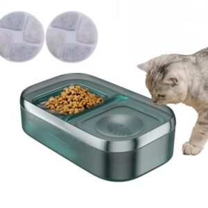 The Latest Aarpurt Pet Food Bowl, Cat Water Bowl, Dog and Cat Feeder and Water Dispenser, Pet Feeding and Water All in Qne Bowl Suitable for Small and Medium-Sized Cats and Dogs