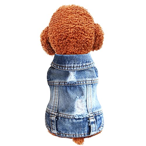 Large Dog Apparel Vest Clothing Spring Fashion for Small Jean Cool Cats Shirt Breathable Jacket Pet Dog Clothes for Girls Medium