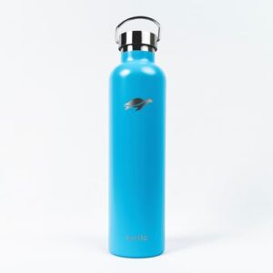 stainless steel insulated metal water bottle thermos, double vaccum, leak proof, 32 oz, blue, durable thermal coffee & tea flask with temperature retention, 24hr cold 12hr hot canteen by turtle brand