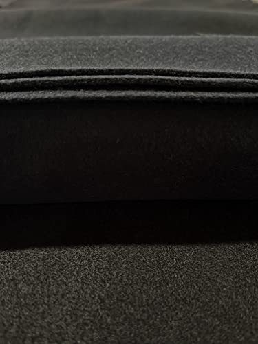 Zaza Design Acrylic Felt Fabric by The Yard - Use This Soft Felt Roll for Sewing, Cushion, and Padding, DIY Art & Craft - 72 Inches Wide & 1.6mm Thick Felt - Black, 1 Yard