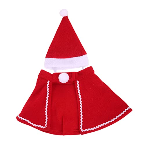 Generic Pet Christmas Costume Outfits Dress up Cosplay Clothes Cloak Cape Hat for Kitten Small Medium Dogs Cats Accessories Apparel Decoration