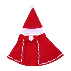 Generic Pet Christmas Costume Outfits Dress up Cosplay Clothes Cloak Cape Hat for Kitten Small Medium Dogs Cats Accessories Apparel Decoration