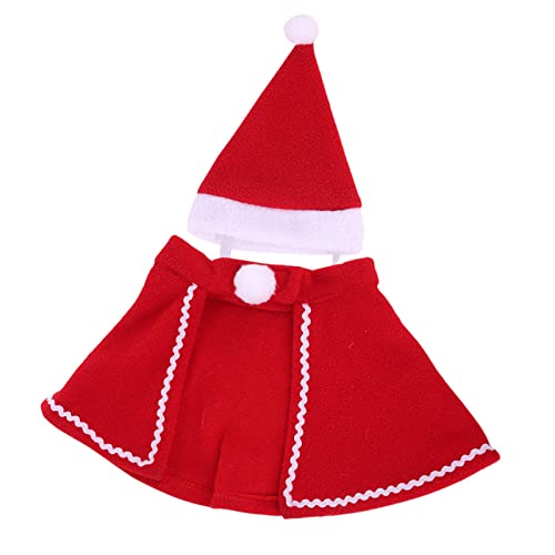 Generic Pet Christmas Costume Outfits Dress up Cosplay Clothes Cloak Cape Hat for Kitten Small Medium Dogs Cats Accessories Apparel Decoration