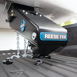 Reese 94920 Goose Box 5th Wheel Pin Box, Air Ride, 20,000 lbs. Capacity, Compatible with Lippert (1621, 1716, 0719), Fabex PB 600 Series, Rhino, Black