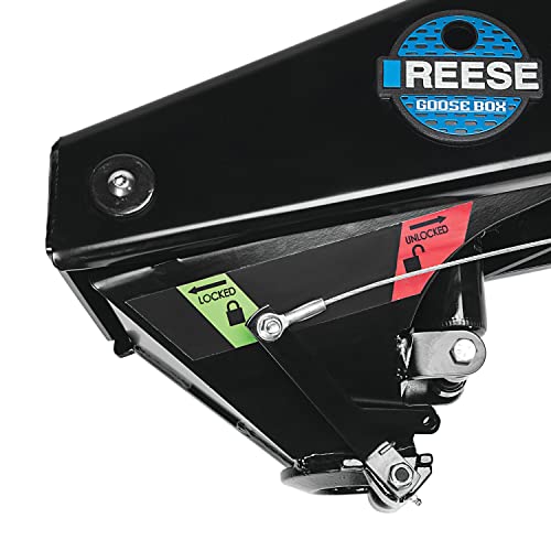 Reese 94920 Goose Box 5th Wheel Pin Box, Air Ride, 20,000 lbs. Capacity, Compatible with Lippert (1621, 1716, 0719), Fabex PB 600 Series, Rhino, Black