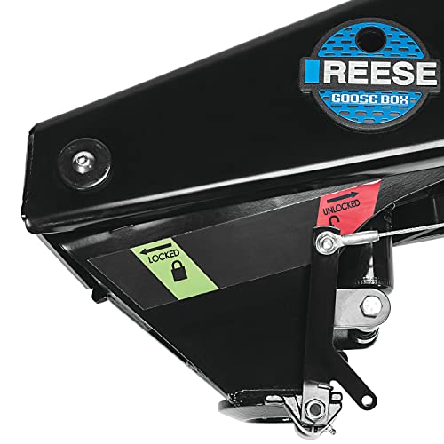 Reese 94920 Goose Box 5th Wheel Pin Box, Air Ride, 20,000 lbs. Capacity, Compatible with Lippert (1621, 1716, 0719), Fabex PB 600 Series, Rhino, Black