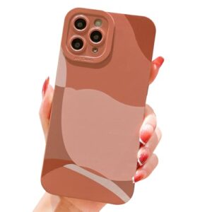 ykczl compatible with iphone 11 pro case, cute painted art heart pattern full camera lens protective slim soft shockproof phone case for women girls-brown