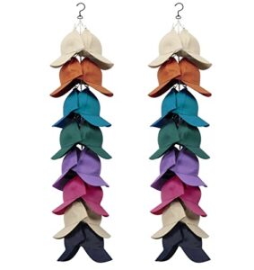 hydermus hat rack 2 pack for 32 baseball caps with adjustable height hanging baseball hat organizer for closet metal hat holder with 32 clips hat storage hat hanger for wall door closet 42.5 in