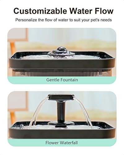 Espelho Cat Water Fountain, 101oz/3L Wireless Pump Pet Water Fountain for Cats and Dogs, Ultra Quiet Easy to Clean and Assemble, Filters Included, Dual Working Mode