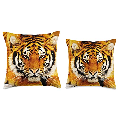 Siberian Tiger Throw Pillow, 16x16, Multicolor