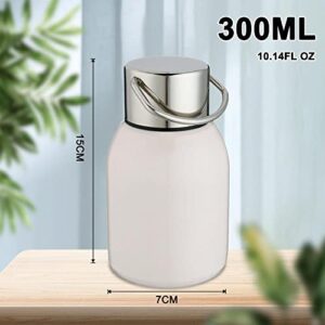 Simcat Insulated Water Bottle, 7 Oz Stainless Steel Water Bottles, Small Water Bottle Insulated Keep Cold and Hot for 12 Hours, Kids Insulated Water Bottle Flask, Leak Proof (White)