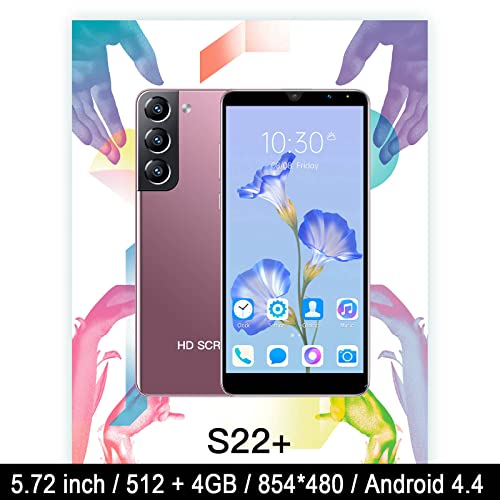 Unlocked Cellphone, Android 6.0 Smartphone 512MB+4G ROM Mobile Cell Phone 5.72 Inch HD Dual SIM for Father Childrens Gift, Purple