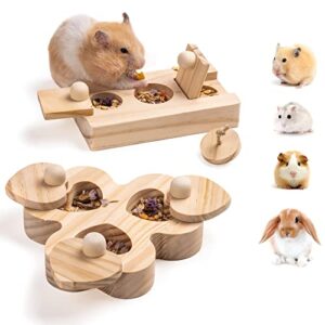 mewoofun guinea pig toys hamster toys interactive foraging toys, interactive hide treats for small animals,foraging puzzle for hamster, guinea pig, rabbit, chinchilla, bunny